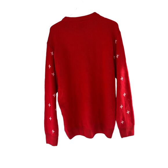Men's Let's Get Blitzen Festive Ugly Christmas Holiday Party Sweater Size Large - Picture 6 of 9